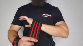 Tutorial How to wrap Inzer Wrist Wraps [upl. by Anivle801]