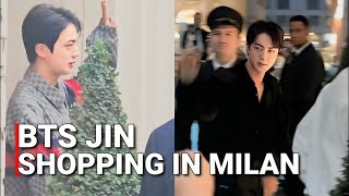 BTS Jin Shopping At Gucci Store in Milan  Jin 진 in Milan Fashion Week 2024 [upl. by Wing]