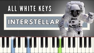 Hans Zimmer  Cornfield Chase  ALL WHITE KEYS  Fast amp Easy Piano Tutorial [upl. by Ahgem]