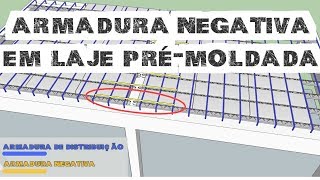 Armadura negativa em laje prémoldada [upl. by Eimrots]