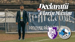 DECLARAȚII  Florin Maxim înainte de FC Argeș Pitești  Corvinul Hunedoara [upl. by Sharman]