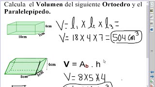 Volumen del Ortoedro y el Paralelepípedo [upl. by Ethelstan]