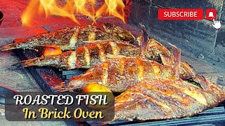 Roasted Whole Branzino Fish In a WoodFired Brick Pizza Oven  The Best Turkish Street Food Istanbul [upl. by Scottie907]