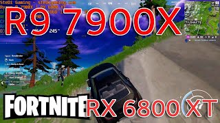 Ryzen 9 7900X Fortnite with Radeon RX 6800XT Low and Performance Mode [upl. by Marlene19]