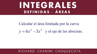 Área limitada una curva y el eje de las abscisas  Ejercicio 03 [upl. by Einobe530]