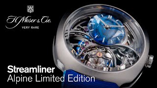 Streamliner Cylindrical Tourbillon Alpine Limited Edition Blue and Pink Livery  H Moser amp Cie [upl. by Ees]