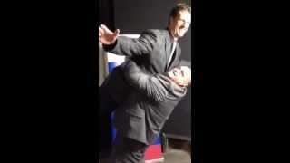 Olympic gold medalist lifts 72quot Worlds Tallest Chiropractor Dr Torsten Stein [upl. by Nollaf]