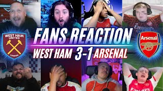 PREMIER LEAGUE FANS REACTION TO WEST HAM 31 ARSENAL  CARABAO CUP [upl. by Goldsmith877]