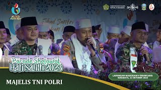 SPESIAL PERFORM HADRAH TNI POLRI HARI SANTRI NASIONAL 2023 DI LAPANGAN MAKODAM V BRAWIJAYA [upl. by Yeliac82]