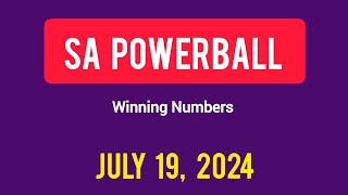 Sa Powerball Results Friday 19 July 2024  Powerball Plus Result [upl. by Slavin]