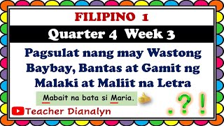 FILIPINO 1 QUARTER 4 WEEK 3  TEACHER DIANALYN [upl. by Rintoul450]