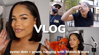 VLOG Oyster Date Hanging With Friends GRWM BOB  Glam amp more  Arnellarmon [upl. by Nibas661]