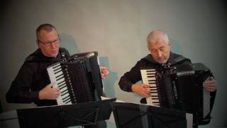 Bach Invention  13  Classical accordion music  fisarmonica Akkordeon Duo Acordeon instrumental [upl. by Pontus]