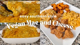 The EASIEST Southern Baked Vegan Mac and Cheese  how to melt vegan cheese  vegan soul food [upl. by Sharman162]