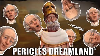 Civ 6  I Made A Game PERFECT For Pericles With EVERY CITY STATE 1 Deity Greece Civilization VI [upl. by Tenay855]