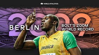 Usain Bolts 200m world record 🌎  World Athletics Championships Berlin 2009 [upl. by Atter]