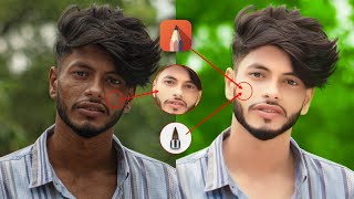 HDR Face smooth skin whitening photo Editing  Autodesk Sketchbook skin Face painting Editing [upl. by Adil]