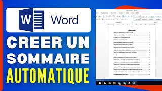 Comment Creer Un Sommaire Automatique Dans Word  Comment Faire Un Sommaire Automatique Sur Word [upl. by Eeleak]