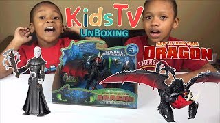 How to Train Your Dragon 3 The Hidden World Toys  Grimmel amp Deathgripper with Gideon and Logan [upl. by Halona870]