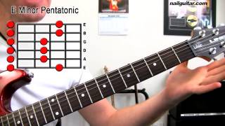 E Minor Pentatonic  Guitar Scale Lesson Beginners First Step To Soloing [upl. by Ayikaz]