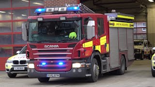 TWO TONES  Guildford Second Pump Turnout on Blue Lights  Two Tone Horns [upl. by Assenal525]