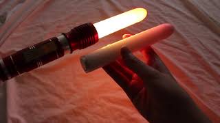 REVIEW Electrum Sabercrafts Pixel Blade 7 inch Short  Lightsaber Dagger [upl. by Naujal]