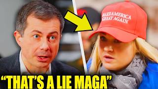 Watch Pete Buttigieg SILENCE MAGA Voter In MEGAVIRAL Takedown [upl. by Nerta812]