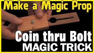 Tenyo Super Spike Coin Through Bolt Magic Trick Revealed  How to Make Close Up Magic Props [upl. by Marco225]