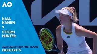 Kaia Kanepi v Storm Hunter Highlights  Australian Open 2024 Qualifying First Round [upl. by Htaeh]