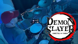 DEMON SLAYER Kimetsu no Yaiba Opening LISA  Gurenge Drum Cover By Jigsink [upl. by Acceber749]