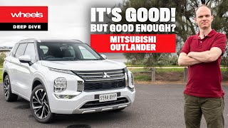 2022 Mitsubishi Outlander Exceed Tourer detailed review  Wheels Australia [upl. by Byrn168]