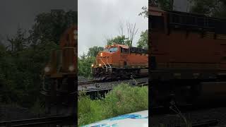 Csx bnsf and cp duo heading Nb on the riverline [upl. by Eitsyrc320]