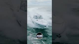 Intrepid 438 Evolution hits Haulover intrepidboats haulover boats boatlife roughinlet [upl. by Phelan]