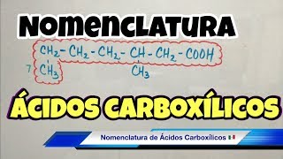 Nomenclatura de ÁCIDOS CARBOXÍLICOS fórmula y nombre [upl. by Egide]