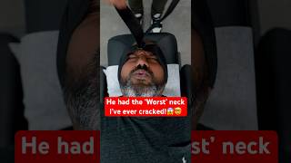 He had the ‘Worst’ neck I’ve ever cracked😱🤯 trending chiropractic short backpain [upl. by Onibla]