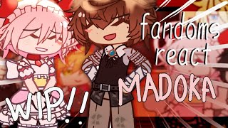 FANDOMS REACT TO EACHOTHER  ꕤ  madoka WIP  creds in desc  ZAZAI [upl. by Derwood]