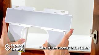 02 Easy Assembly Inside A Cabinet  Spicy Shelf® Deluxe spice rack [upl. by Nekcerb887]