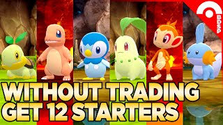 How to Get All 12 Starter Pokemon WITHOUT TRADING in Brilliant Diamond amp Shining Pearl [upl. by Sile]