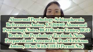 Abnormal Psychology Schizophrenia  RGO Review Center Review for Psychology [upl. by Nylek]