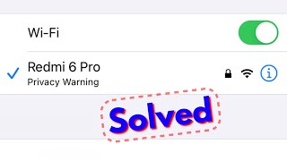 How to Solve the WiFi Privacy Warning on iPhone [upl. by Eugenides]