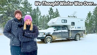 Unexpected Snow Storm Living In A Truck Camper Did We Finally Learn Our Lesson [upl. by Agee]