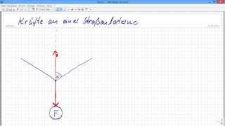 Physik  Kräfte an einer Straßenlaterne [upl. by Auqinahs]