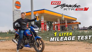 New 2023 TVS Apache 160 2V  Mileage Test  अब Power के साथ Mileage भी ज्यादा मिलेगी [upl. by Stichter940]