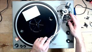 Technics SL 1300 Turntable Repair  New RCA Cables and Basic Service [upl. by Narmi]