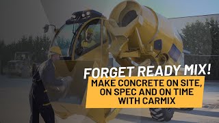 Save money on readymix amp make your own concrete Cost savings of using the Carmix 3500 [upl. by Wycoff]