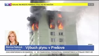 Výbuch plynu v Prešove na TA3 [upl. by Cinda]