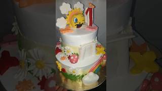 Double story fondant cakeshort video [upl. by Koorb677]