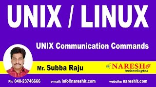 UNIX Communication Commands  UNIX Tutorial  Mr Subba Raju [upl. by Amekahs]