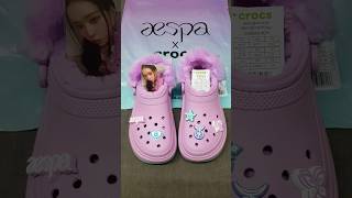 aespa x Crocs Stomp Lined Clog aespa aespaxcrocs crocs betterthings kpop kpopunboxing [upl. by Nnaeed925]