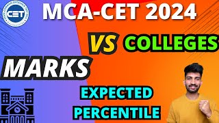 MCA CET Marks wise Percentile 2024  MCACET Marks wise Colleges and Percentile 2024 [upl. by Annoyi417]